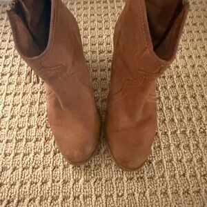 ALDO Women's Chestnut Suede Heeled Ankle Boots